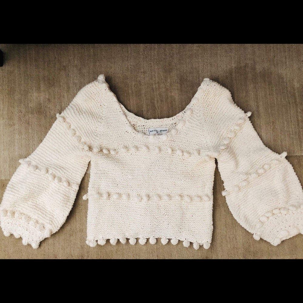 NWT Apiece Apart Hyacinth Pom Pom Sweater Size M